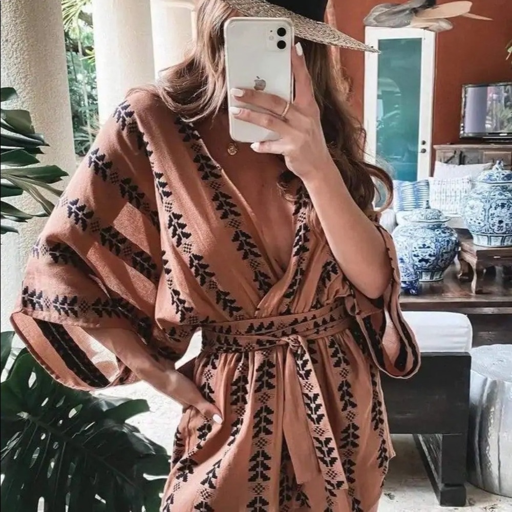 Waist Half Sleeve Romper Jumpsuit